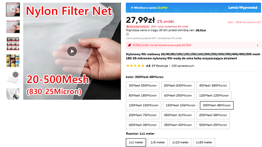 Nylonowy filtr siatkowy 3 oczyszczanie wody filtr siatkowy obrona cywilna