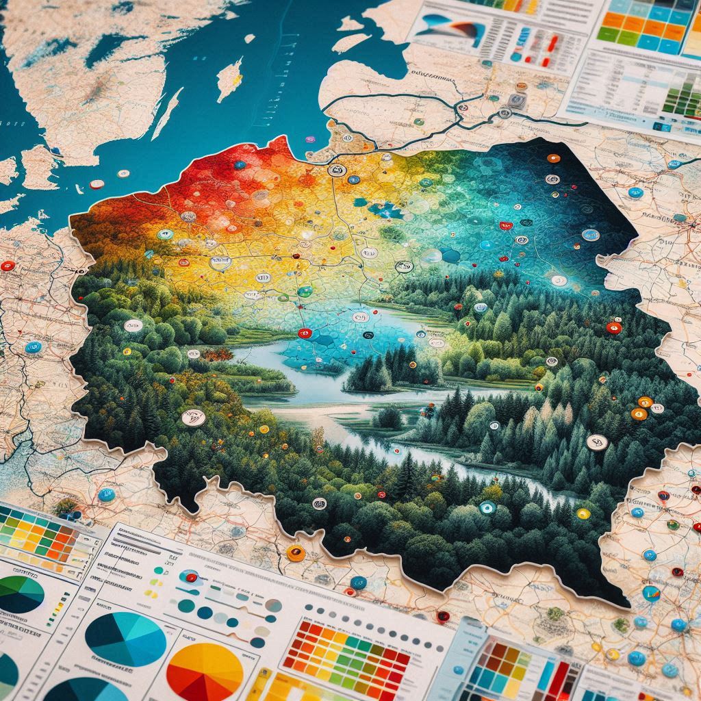 mapa Polski skażenie promieniowanie