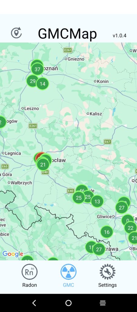 poziomy promieniowania Polska. Skażenie Polska.